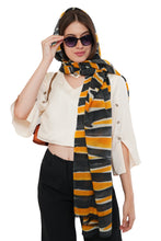 Load image into Gallery viewer, Stripes Silk Wool Blended Stole
